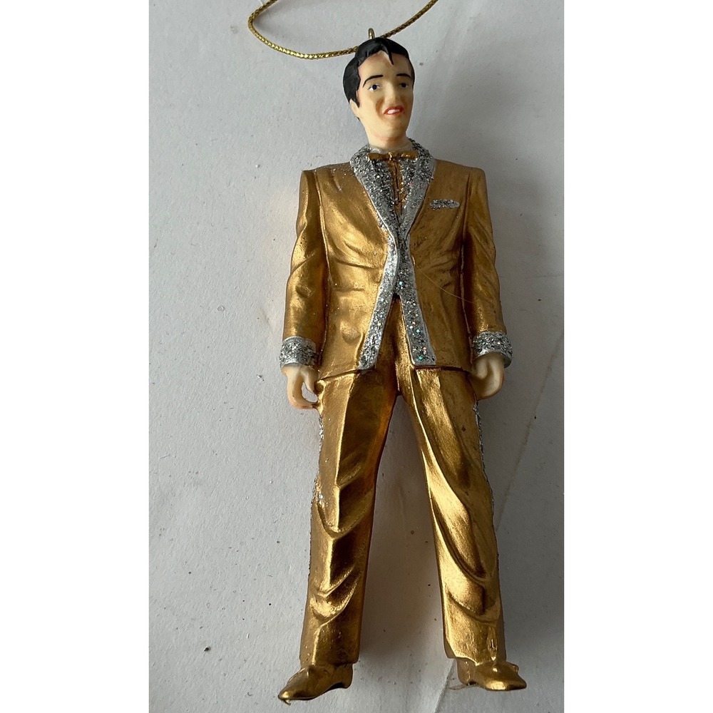 Elvis Presley EPE Gold Suit Christmas Ornament Glitter Accents 5 " Collectible‎